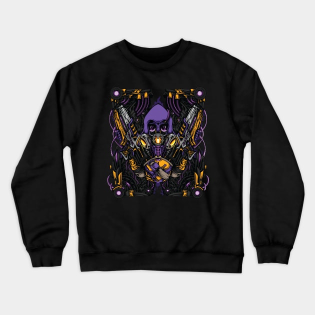 Dual-gun Wielding Reaper Crewneck Sweatshirt by IMBAKID